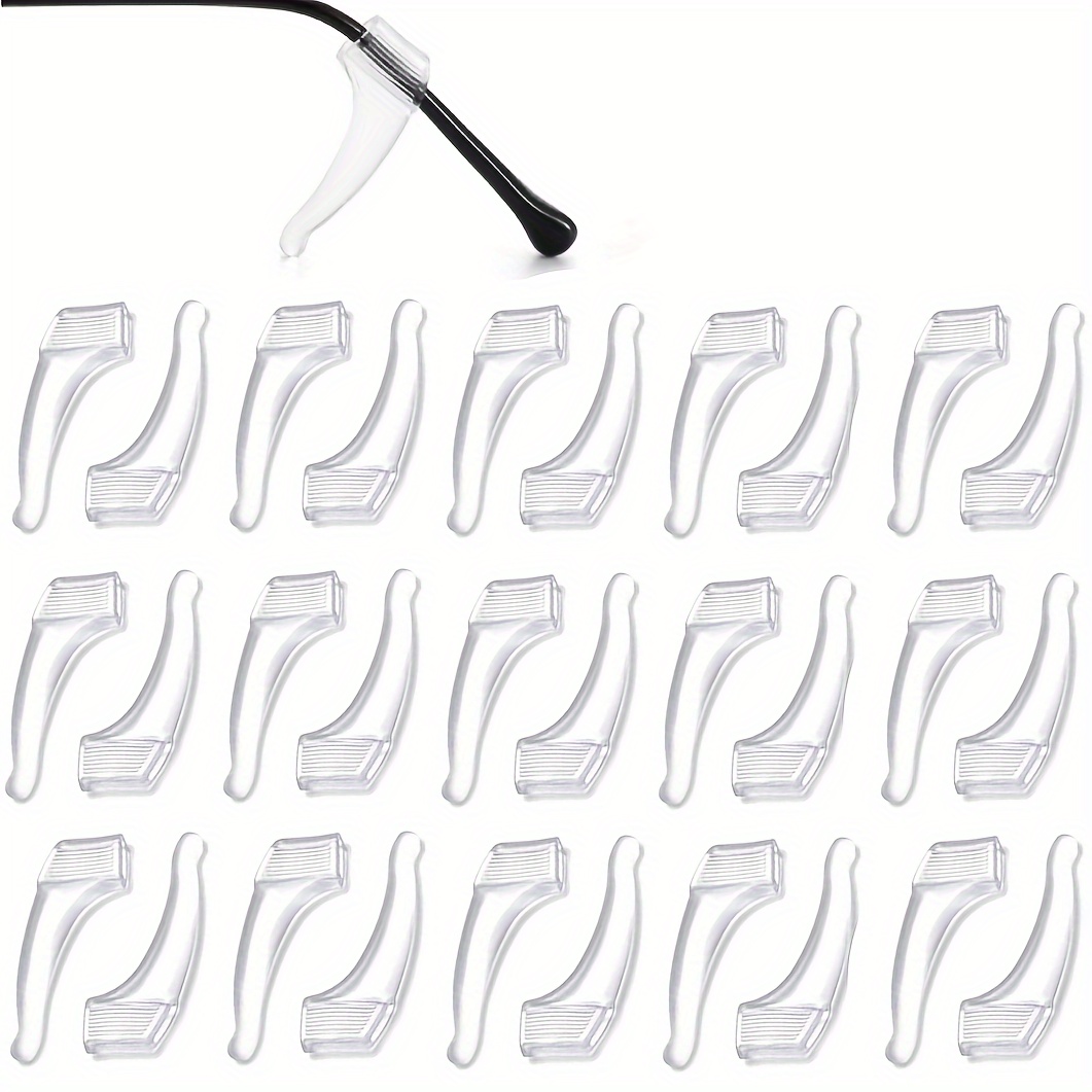 Silicone Eye Glasses Ear Grips Anti slip Black White - Temu