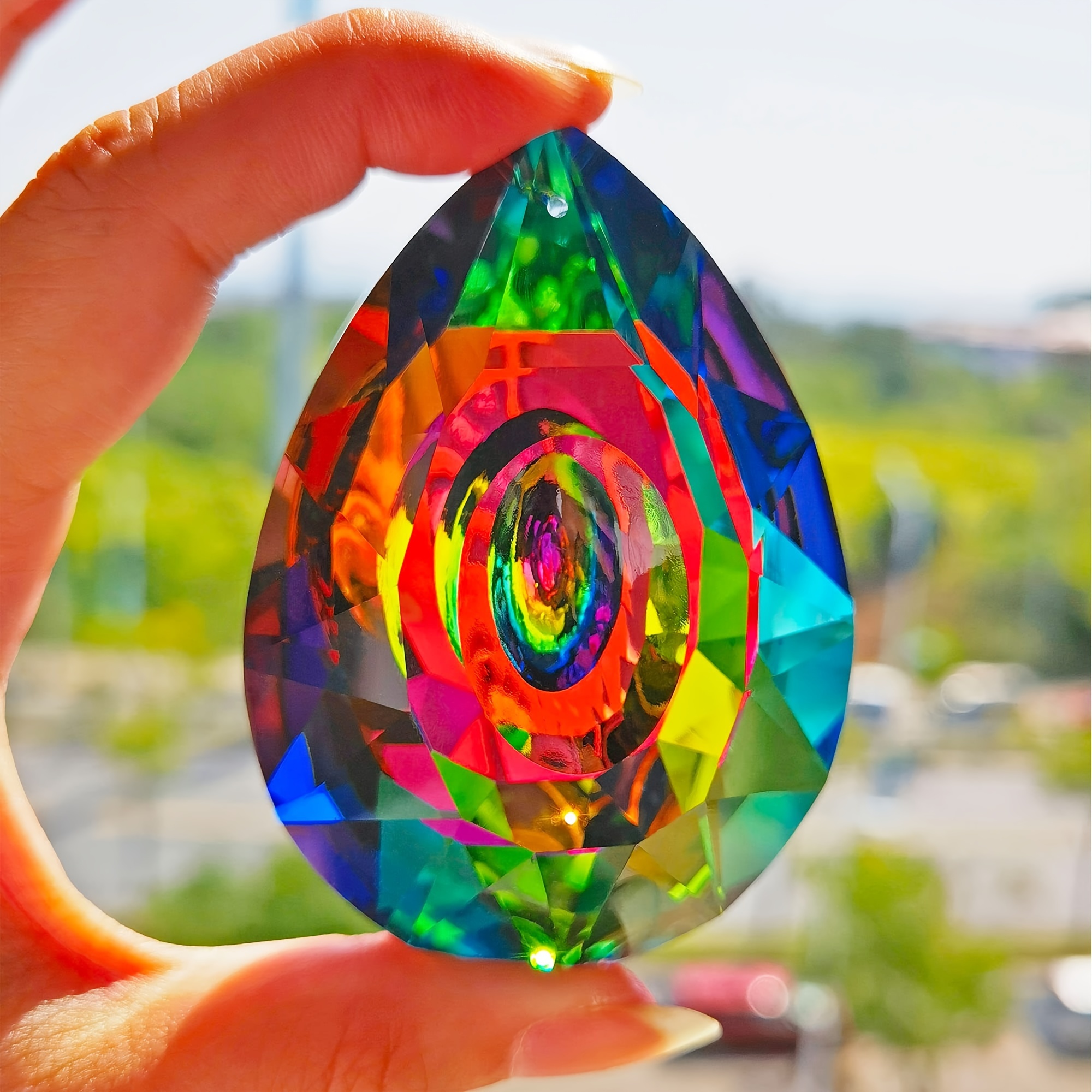 Rainbow Sun Catcher Clear Crystal Prism Glass Ball Pendant Feng Shui  Decor_gift Of G