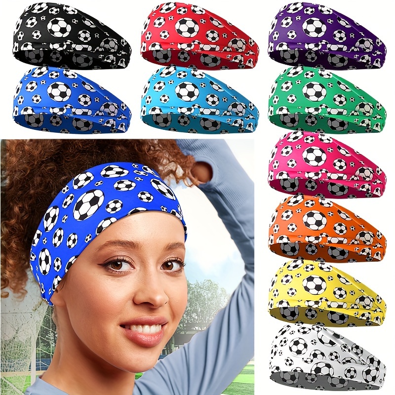 Thick Non slip Elastic Sport Headbands Football Hair - Temu