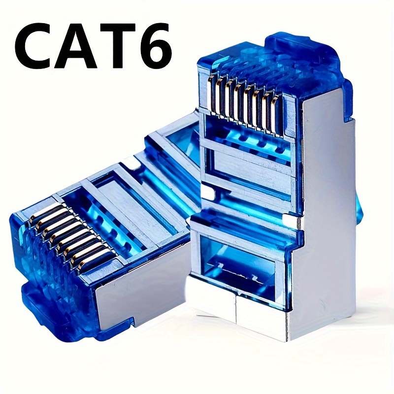 CCTV Ethernet Cable Connectors Tool-less Crystal Head CAT6 Plug RJ45  Connector