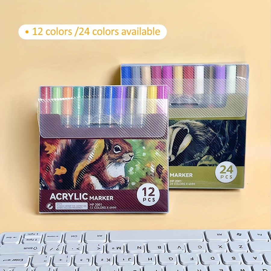 12 Colors Glitter Metallic Pens