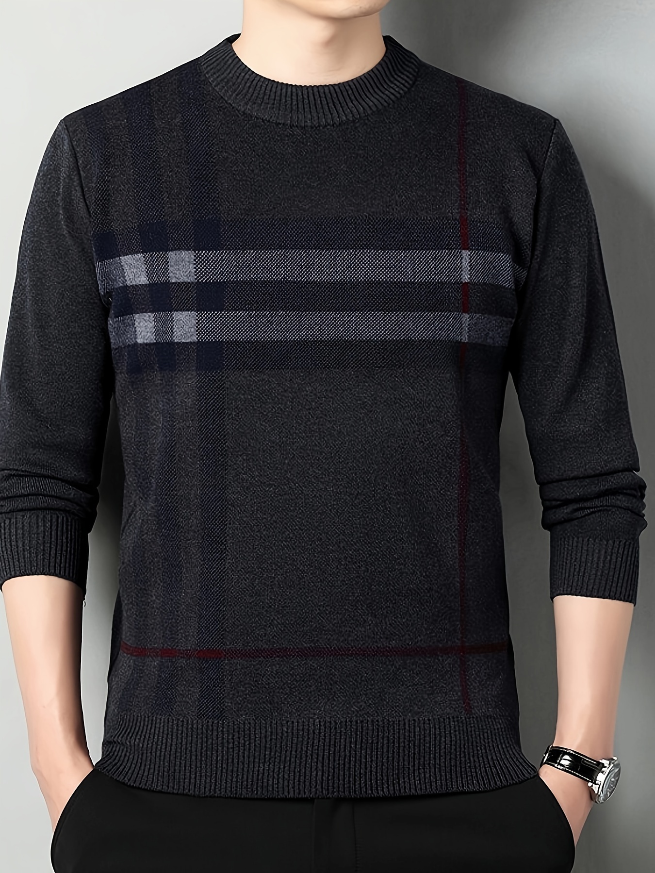 Pull Tricot Ample l gant Homme Haut Col Roul Manches Temu