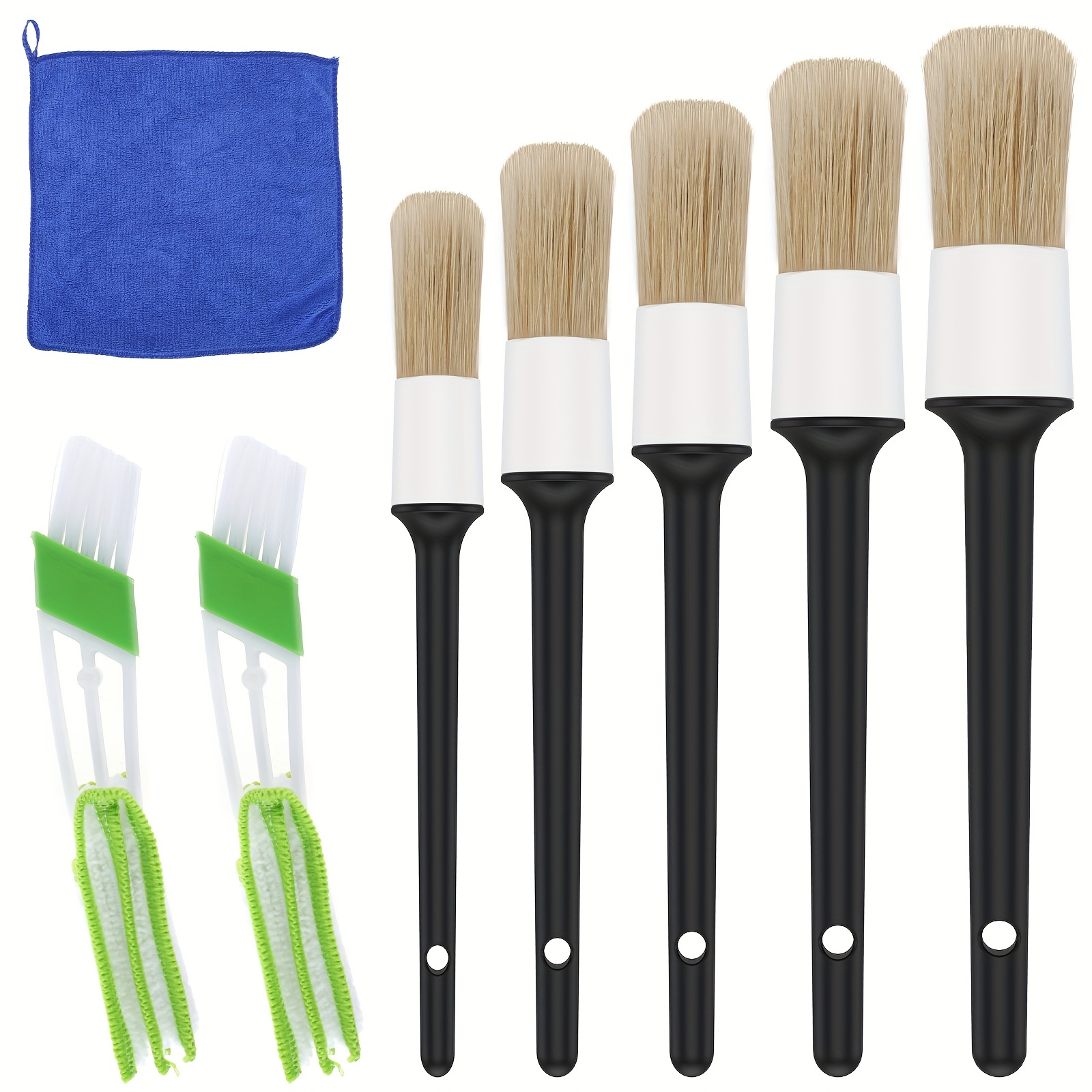 10PCS Dualshine Car Auto Detailing Brush Set, Auto Detailing