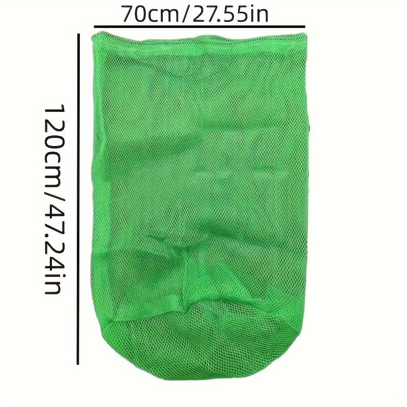 1pc Portable Fish Protection Net Bag For Wild Fishing, Oxford Cloth Edge  Drawstring Fish Mesh Guard