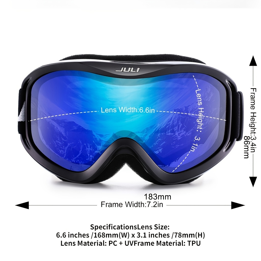 Maxjuli Ski Goggles: 100% Uv Protection, Anti-fog Dual Lens M2 For Men,  Women & Youth - Temu