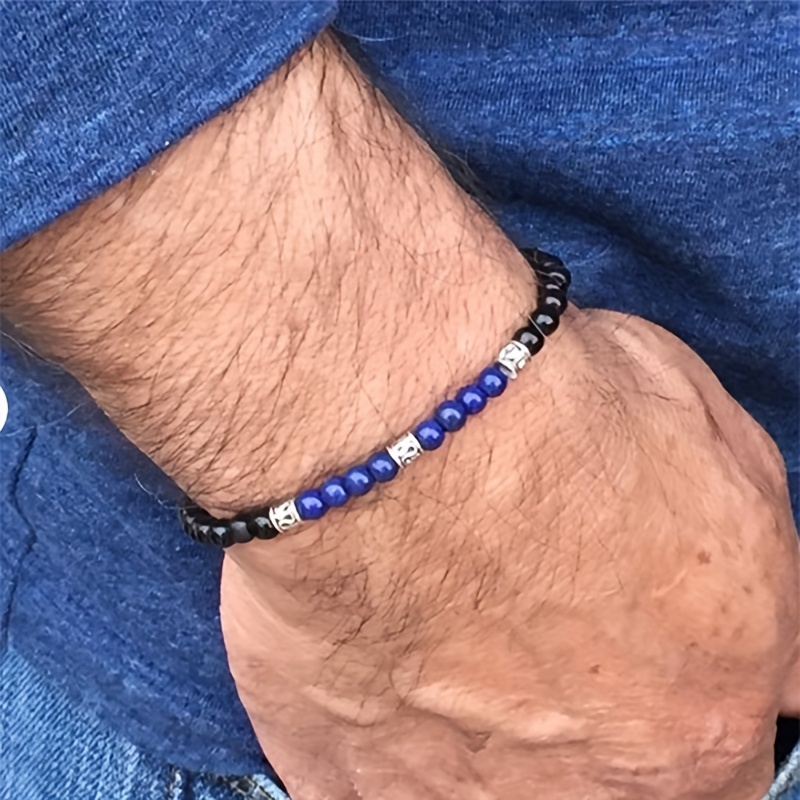 Men's Patchwork Beaded Bracelet Linkage Beads