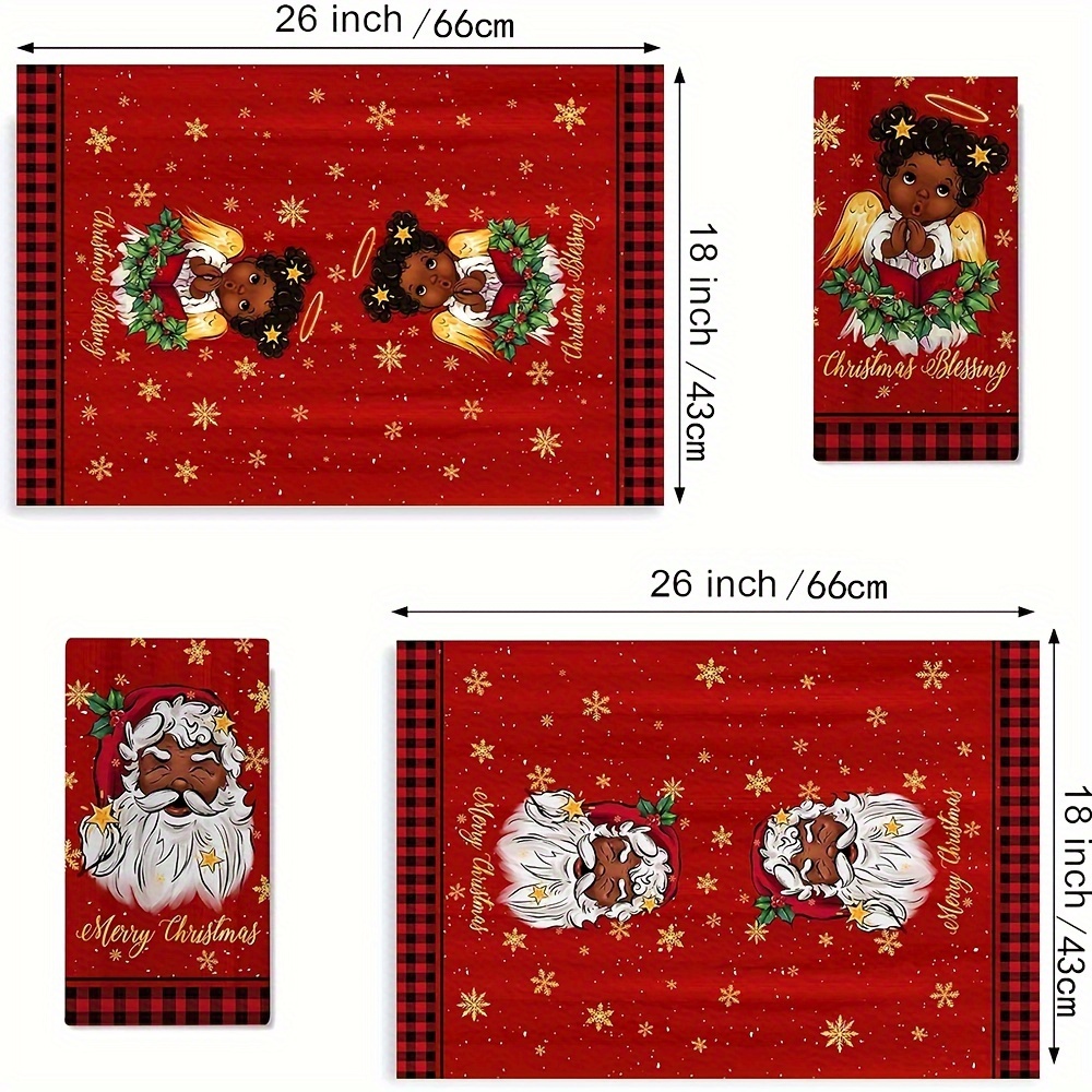 Christmas Hand Towels, Santa Claus Buffalo Plaid Winter Theme Kitchen Dish  Towels, Christmas Theme Scouring Pad, Cleaning Stuff, Christmas Decor,  Kitchen Supplies - Temu