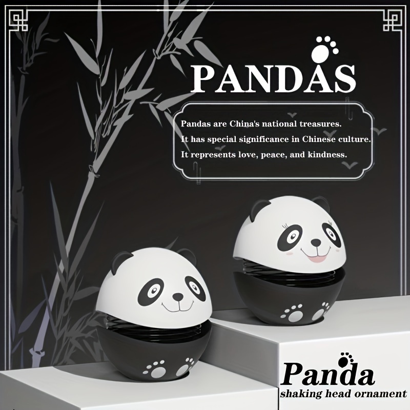 2pcs Panda Design Car Dashboard Ornament
