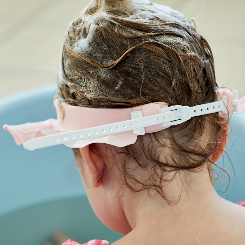 Bonnet de douche 1 pièce, pour laver les cheveux, chapeau de bain fleuri,  protège les yeux et les oreilles, bouclier de visière de shampoing doux -  Temu Belgium