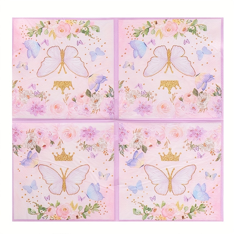 Butterfly Shimmer Paper Tablecloth