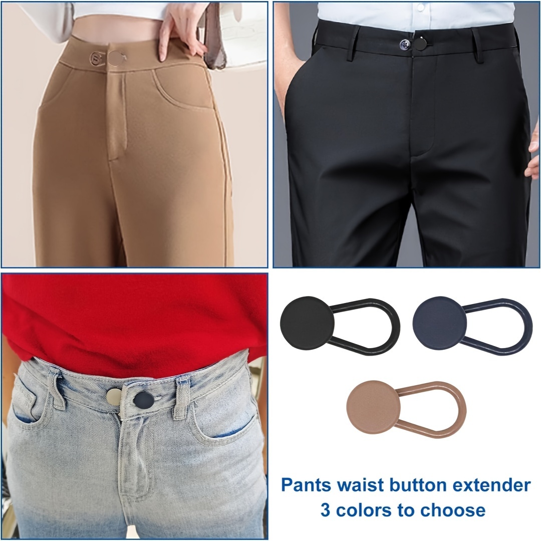 5pcs Pants Waist Button Extender No Sewing Instant Trousers Waistband  Extenders For Jeans Denim Skirt Telescopic Removable Button Multi Use  Extenders, Today's Best Daily Deals