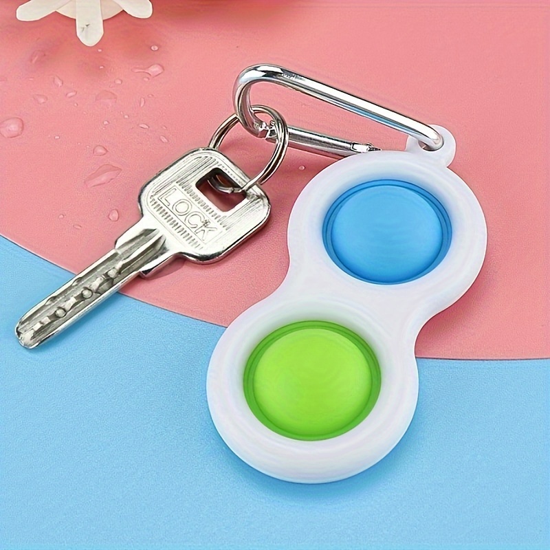 Push Pop Fidget Toy, Push Pop Bubble Fidget Keychain Sensory Toy, Sili –