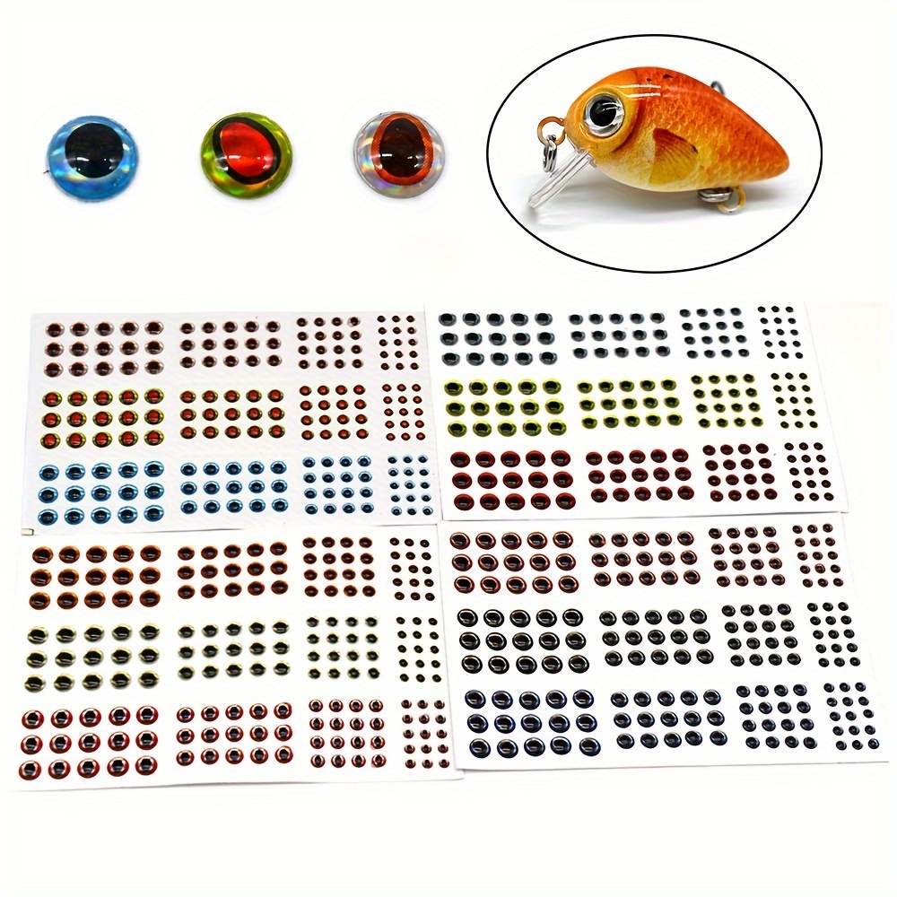 100Pcs Holographic Fake Eyes Artificial 3D Simulation Fishing Lure