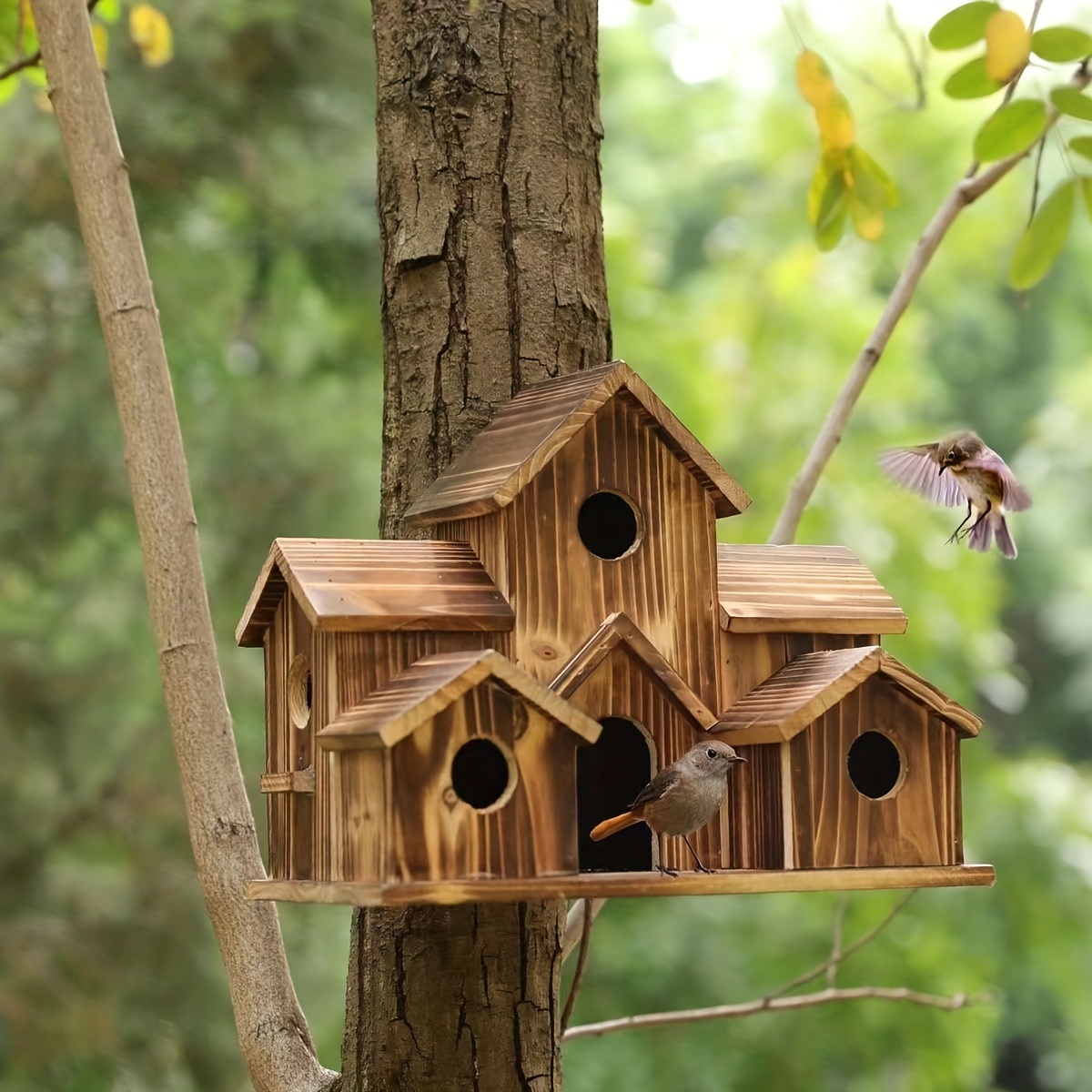 Natural Grass Bird Nest Birdhouse Bird Cage Home Yard Decoration