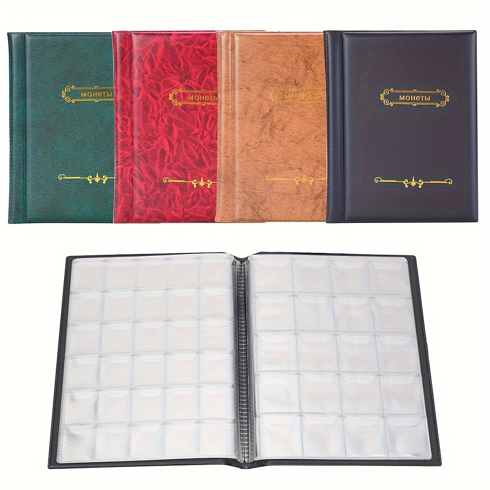 10 Pages 250 Pockets Commemorative Coin Book Medallions Badges Collection  Holder
