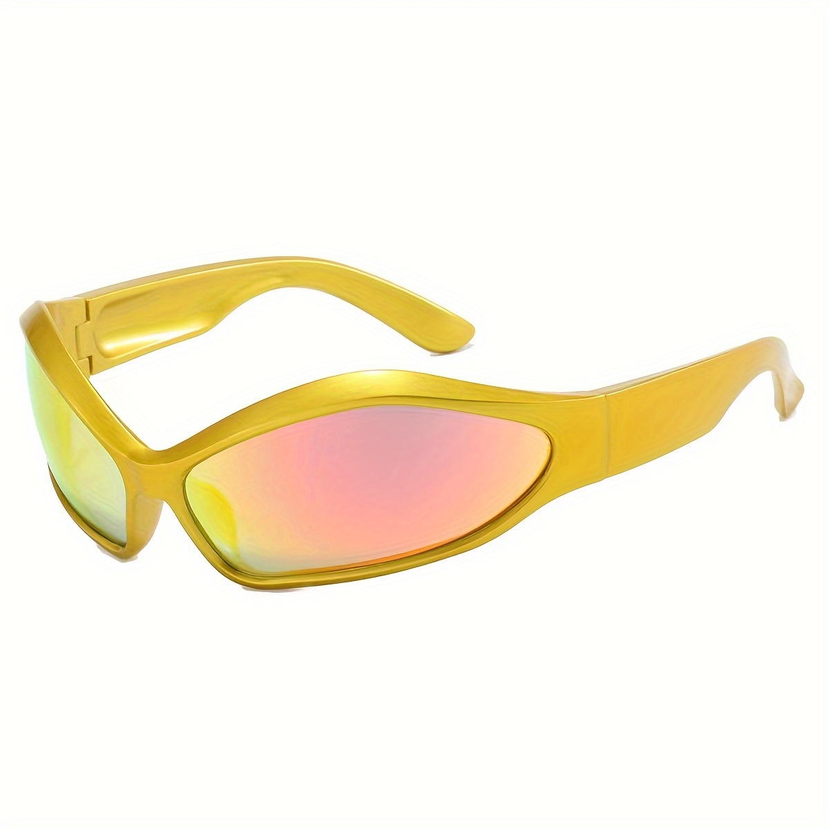 Y2k Futuristic Wrap Around Sunglasses Women Men Alien - Temu Canada