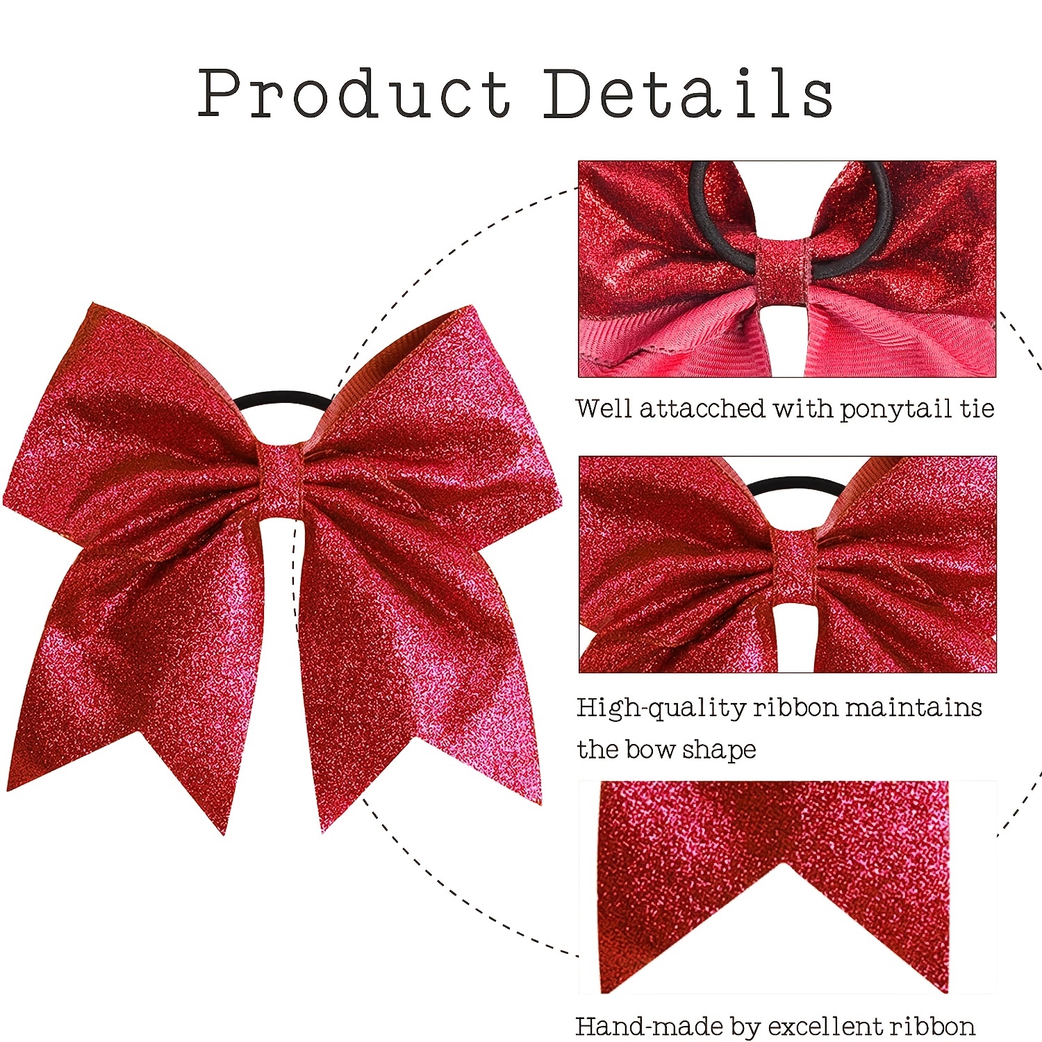 Glitter Hot Pink White Cheer Bow, Pink Softball Bow, Pink Ponytail Bow –  Accessories by Me, LLC