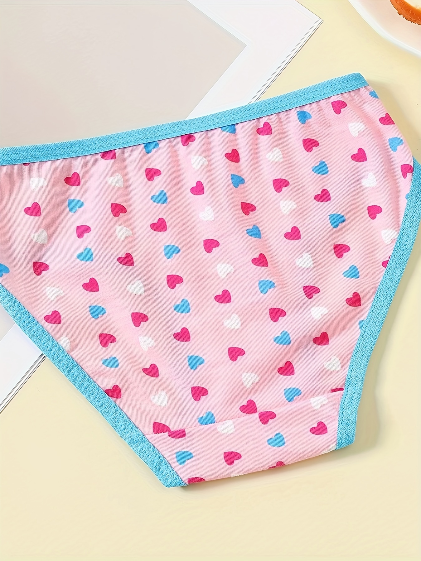 Shop Girl MULTI1 Toddler Heart and Stripe Print Briefs (7-Pack