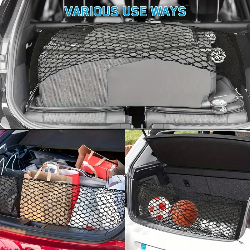 Heavy Duty Cargo Net Stretchable, Car Interior Accessories, Adjustable  Elastic Trunk Storage Net With Hook Ns2