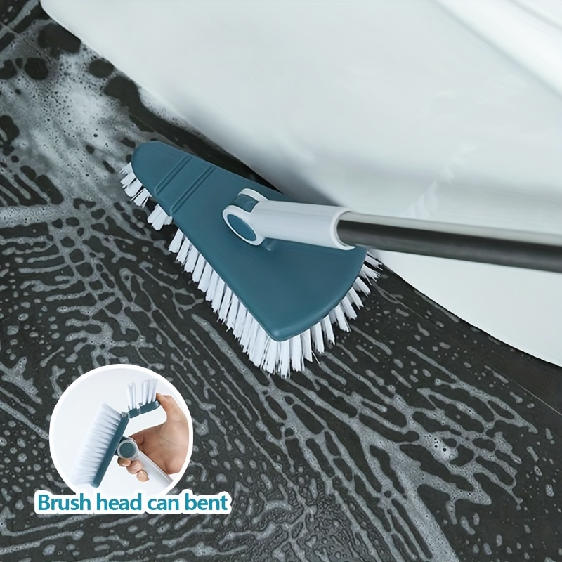 Shower Scrubber Long Handle Bathroom Cleaning Brush Bendable - Temu