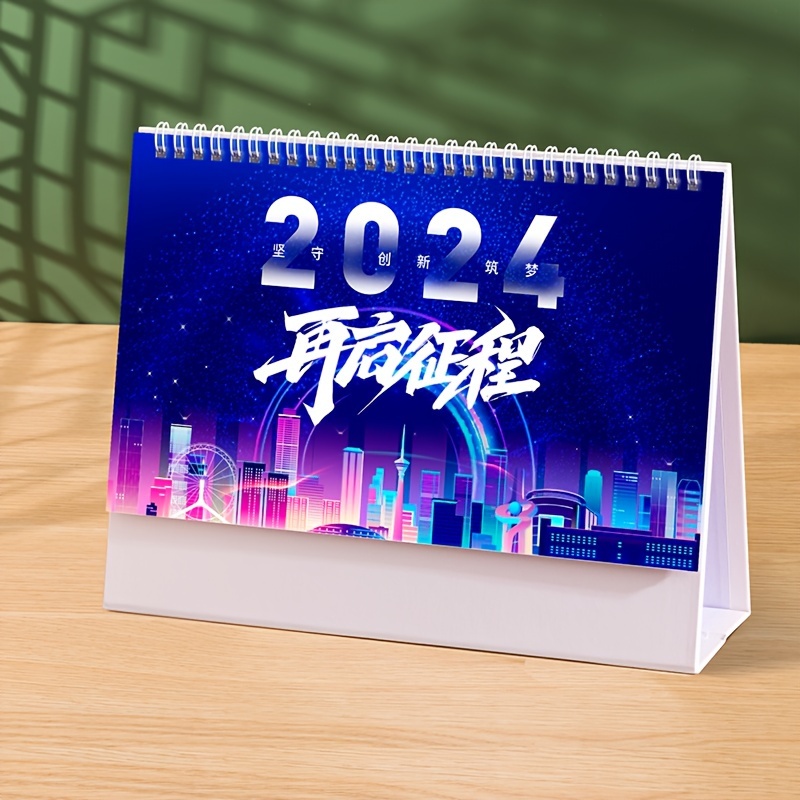 2024 Calendrier de bureau Bloc-notes, Calendrier 3d en forme de Terre avec  lumière Led Calendrier créatif en papier 3d 2024 pour la maison, le bureau