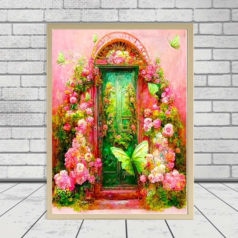 Flowers Door, Diamond Painting