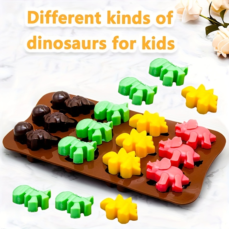 GozMoz Cute and Funny Shaped Silicone Mold for Candy Chocolate, Ice Cube  Tray Party and Favors (Dinosaur)