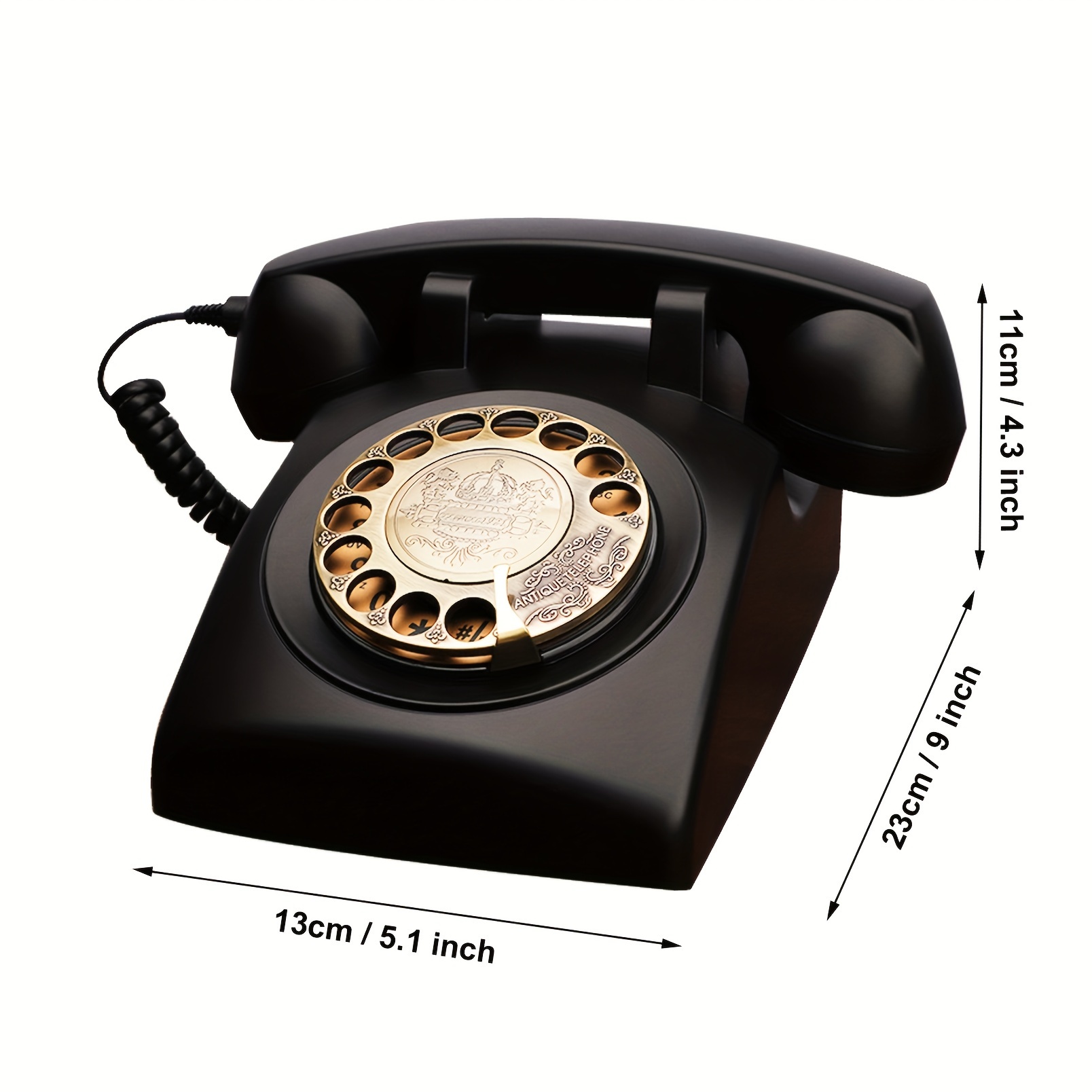Teléfono Retro Cable Estilo Vintage, Teléfono Fijo Novedoso Rellamada  Estilo Antiguo Clásico Años 30 Decoración Hogar, Oficina, Hotel - Oficina  Escuela - Temu Spain