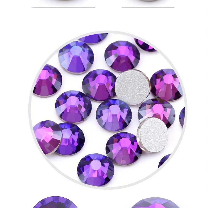 Purple Flatback Rhinestones - Temu