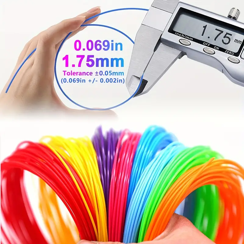 3D Pen Printer Filament, 10 Colors 16.4 Feet, 1.75 mm Diameter Accessories  