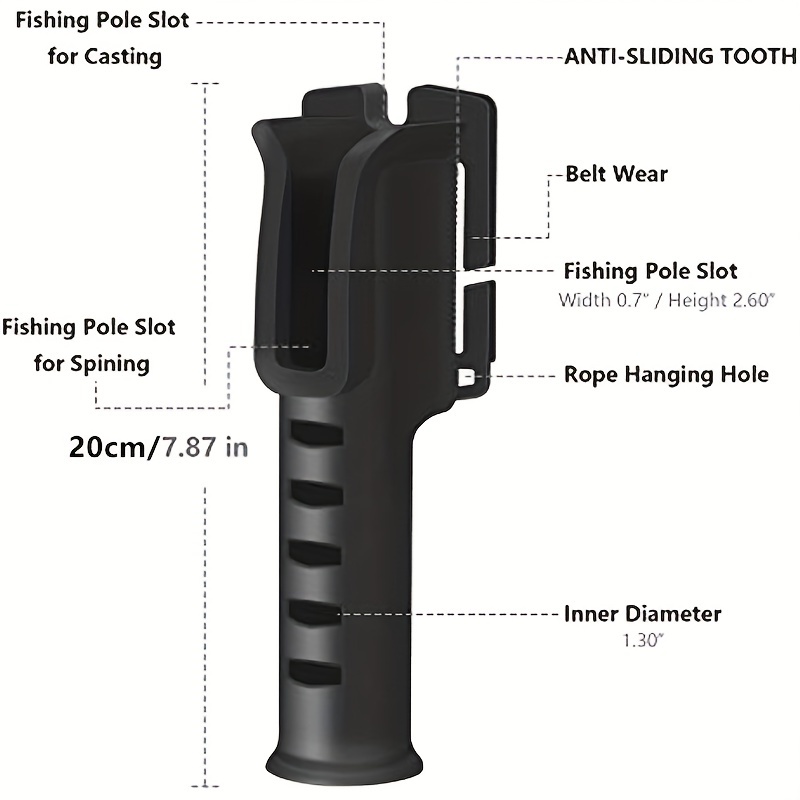 Wade Fishing Belt Rod Holder Kit, Adjustable Waist Wader Belts for