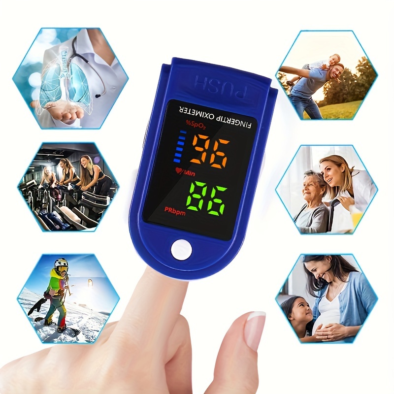 Pulsioximetro, Oximetro, Oximetro dedo con alarma, medidor de oxigeno en  sangre con monitor de frecuencia cardíaca simple, medidor saturacion oxigeno  con pantalla LED de lectura digital portátil : : Salud y cuidado