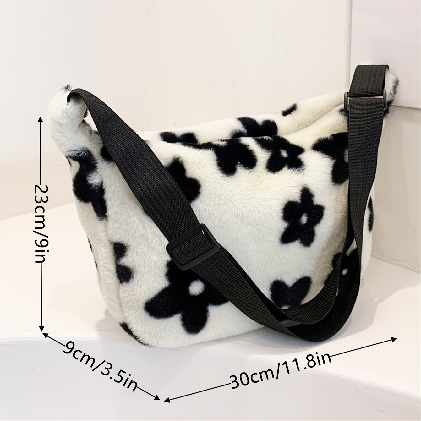 fuzzy crossbody bag