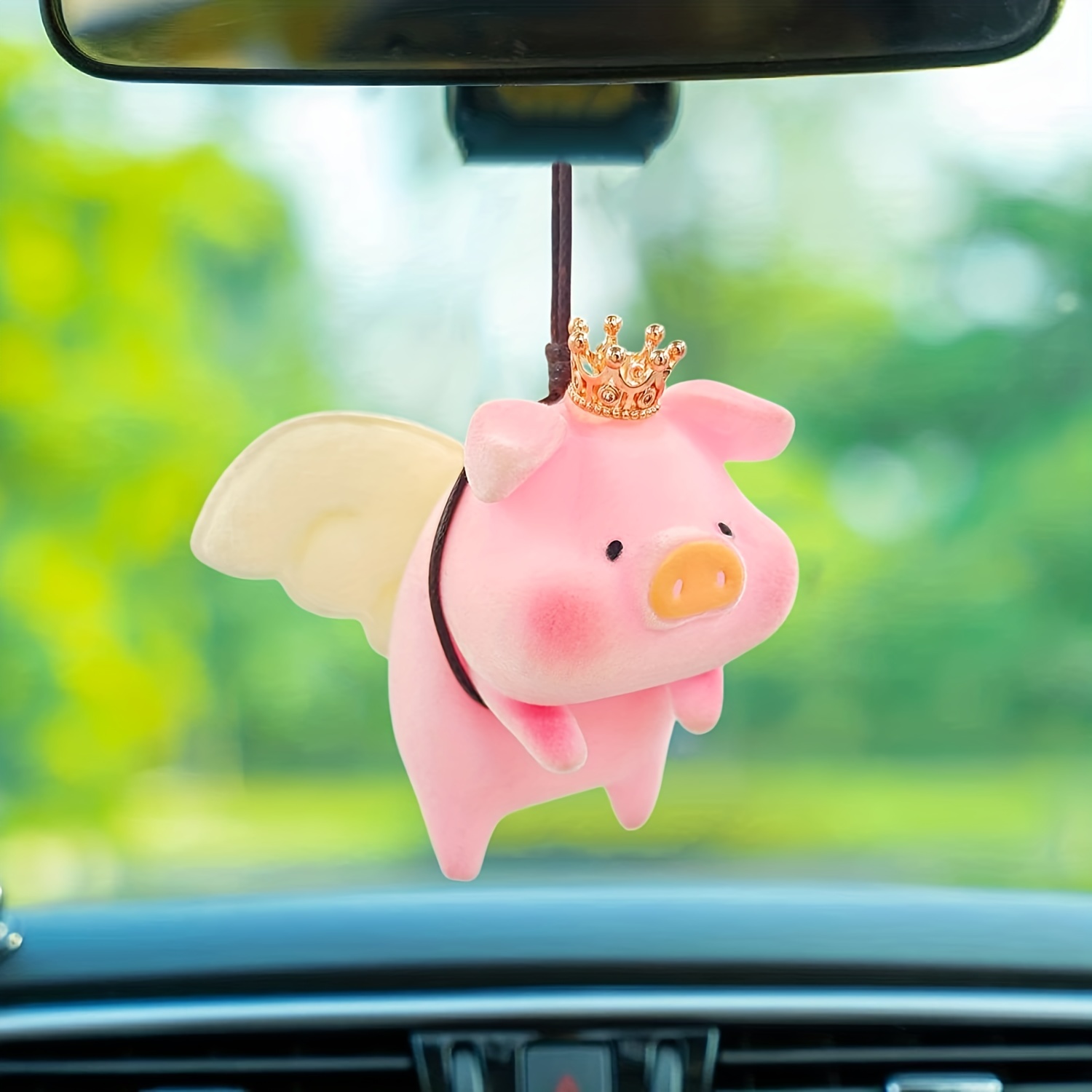 Auto-Rückspiegel-Anhänger, schöne Schaukel, glückliches Schwein, zum  Aufhängen, Engel, Schwein, Dekoration, Auto-Anhänger, Innenausstattung