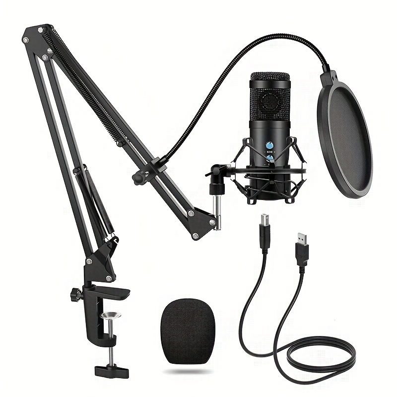 FIFINE USB/XLR Dynamic Microphone with Shock Mount,Touch-mute,headphone  jack&Volume Control,for PC or Sound Card Recording -K688