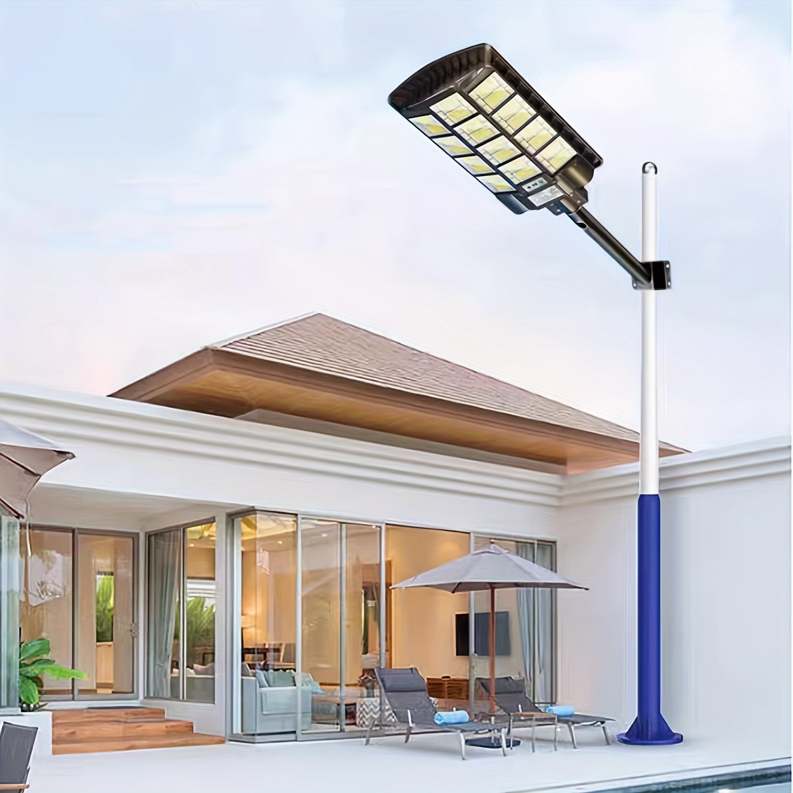 1pc high power integrated solar lamp human body induction light control remote control high brightness led large lamp beads irradiation area up to 300 square meters suitable for courtyards parks roads farms free bracket wall parts package details 7