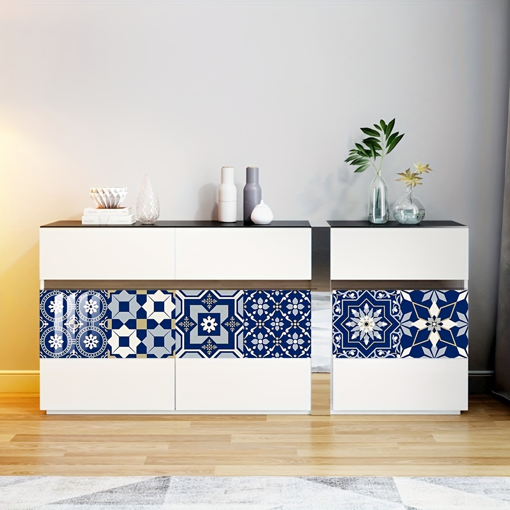 Mosaico colorato piastrelle Ikea Malm Dresser Decal, adesivo in