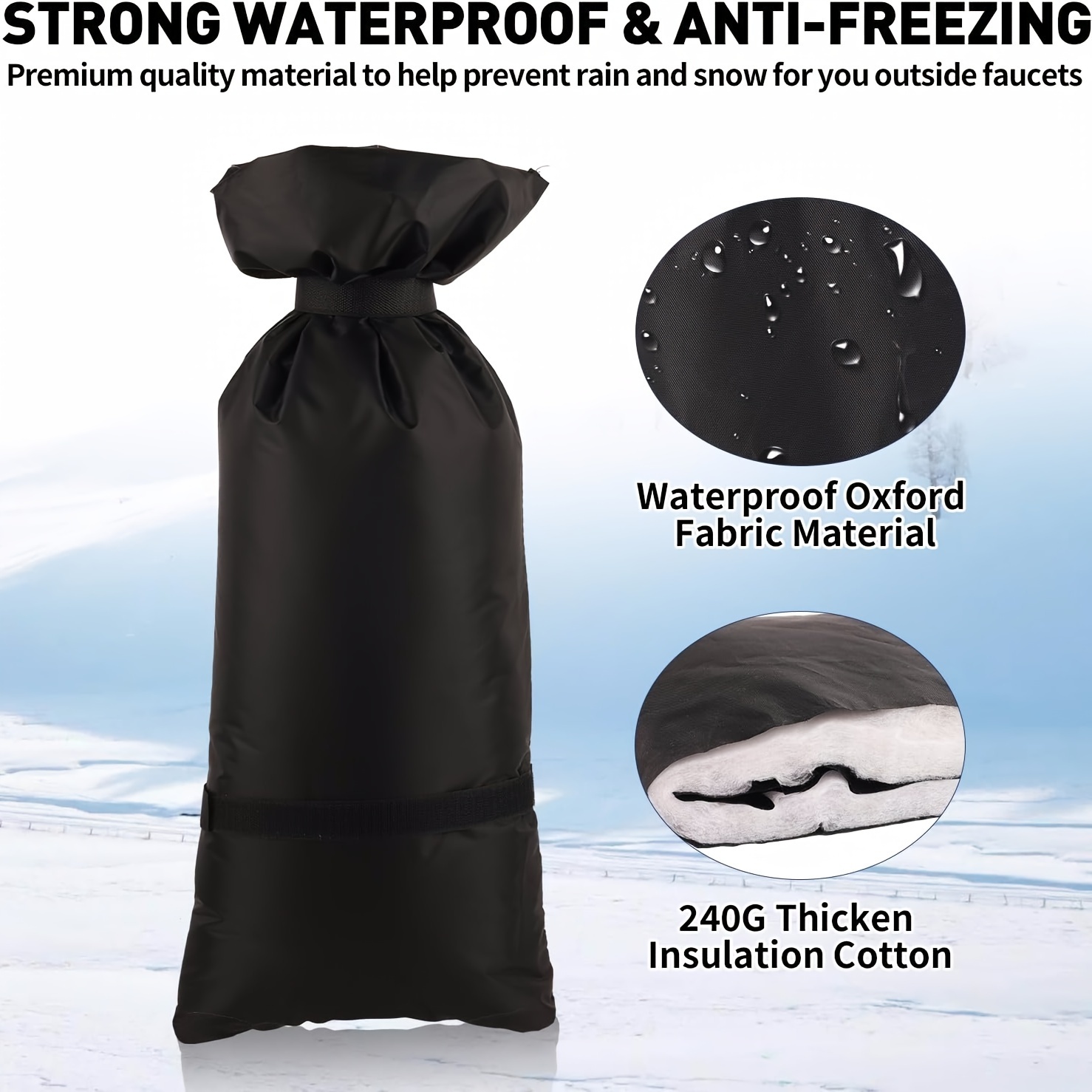 Outdoor Faucet Covers Protector For Winter Freeze Protection - Temu
