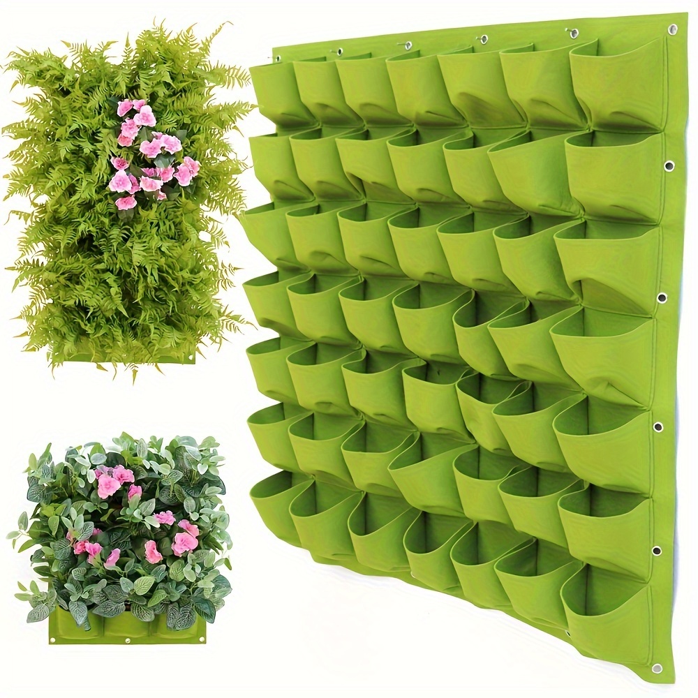 

1 Pack, Grow Your Own Garden With This Vertical Hanging Wall Planting Bag 18/25/36/49/64/72 Pockets