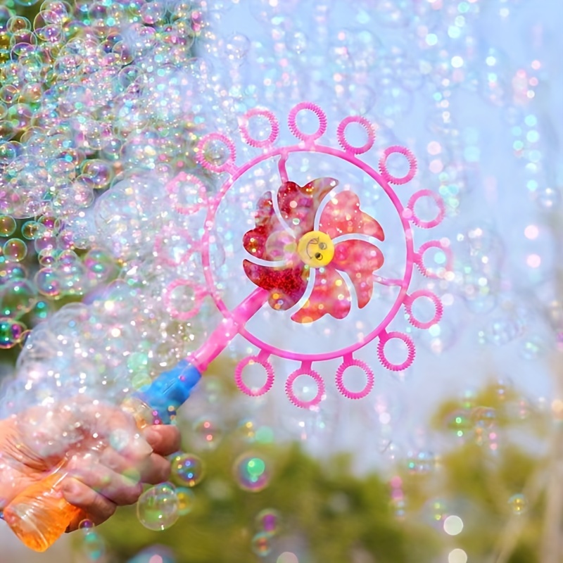 Bubble blowing: spring activity for kids 