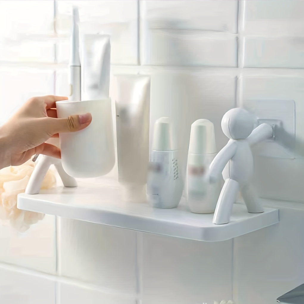 Bathroom Rack Shelf Wall-mounted Strong Acrylic Toilet Adhesive
