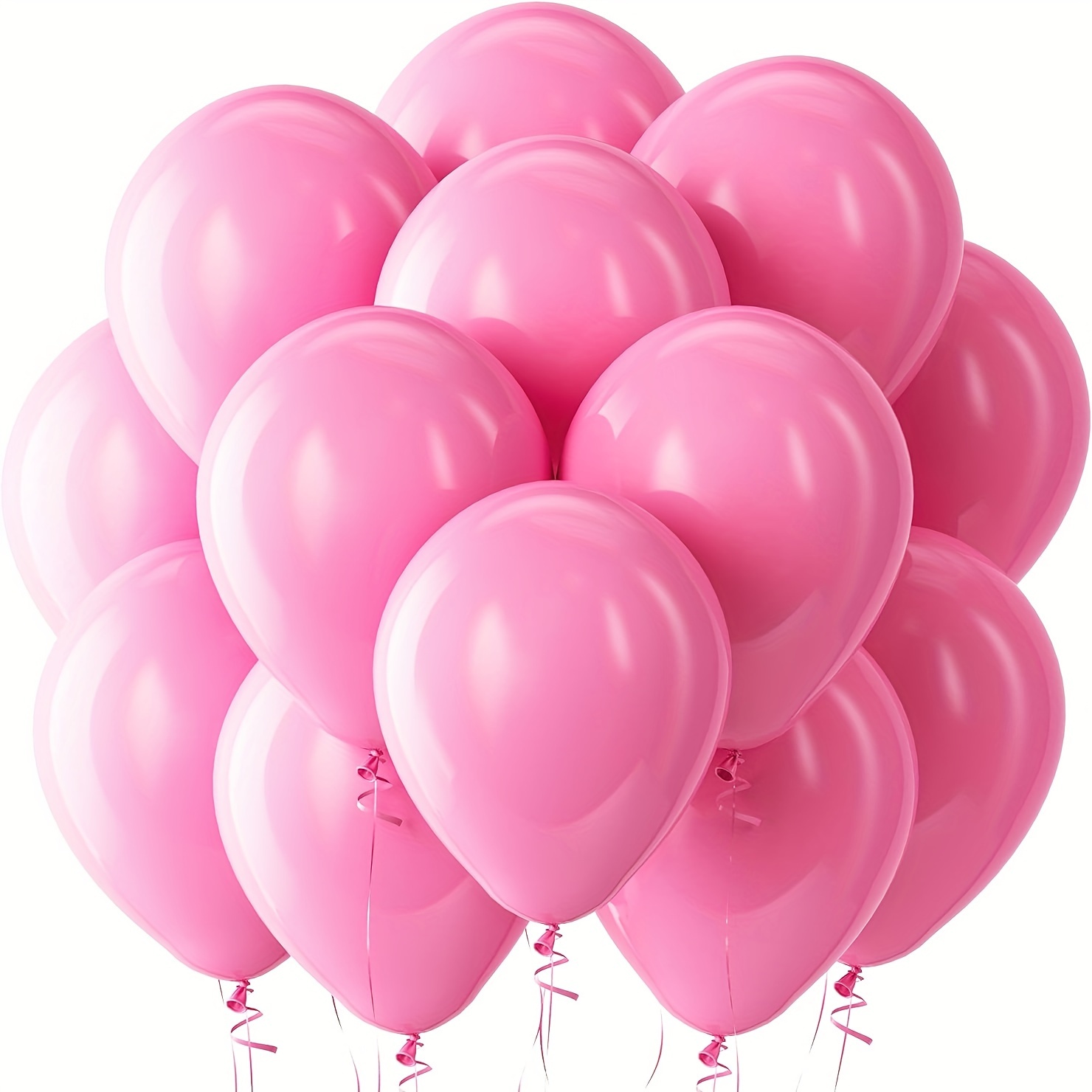 Globos de color rosa claro y malva, 50 globos de látex de 12 pulgadas y 5  cintas rosas para decoraciones de fiestas