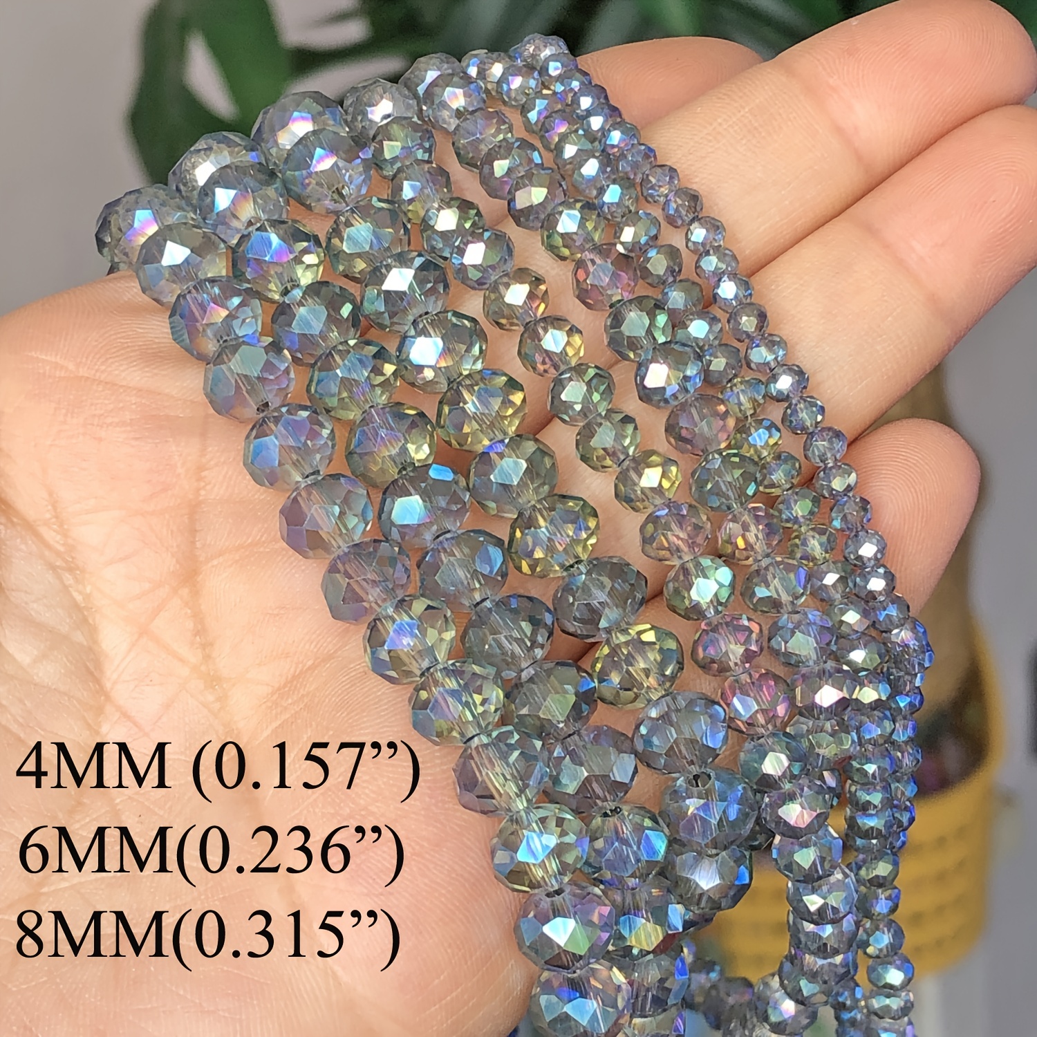 High Quality Ab Green Multicolor Austria Crystal Glass Bead - Temu