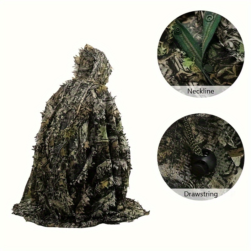 6639 New Bionic Camouflage Hunting Clothes Leaf Waterproof Jacket +Pants  suit