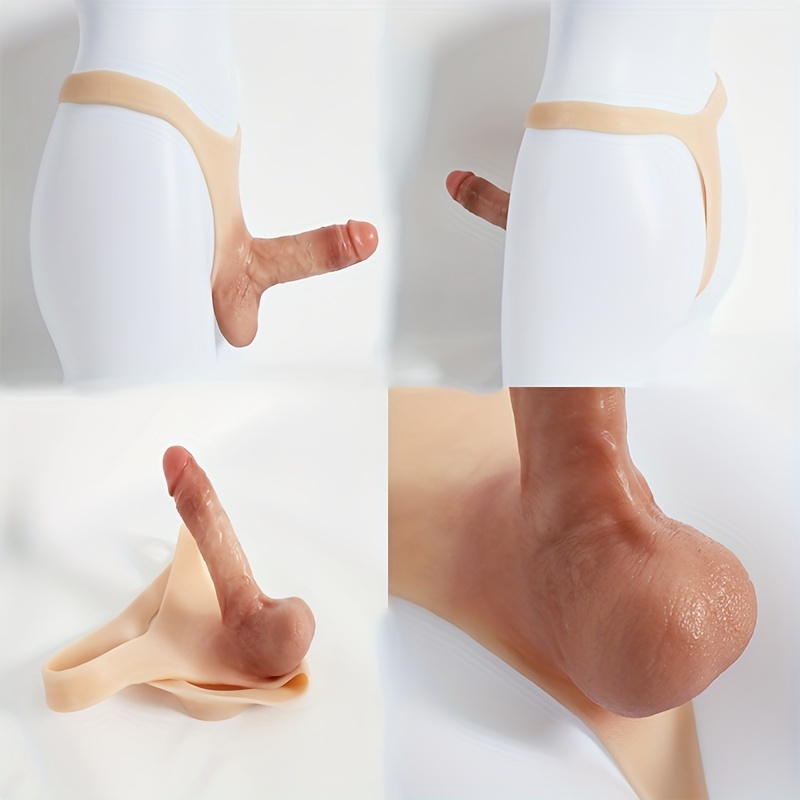 Silicone Shorts Simulation Penis Male Female Wearable Dildo - Temu