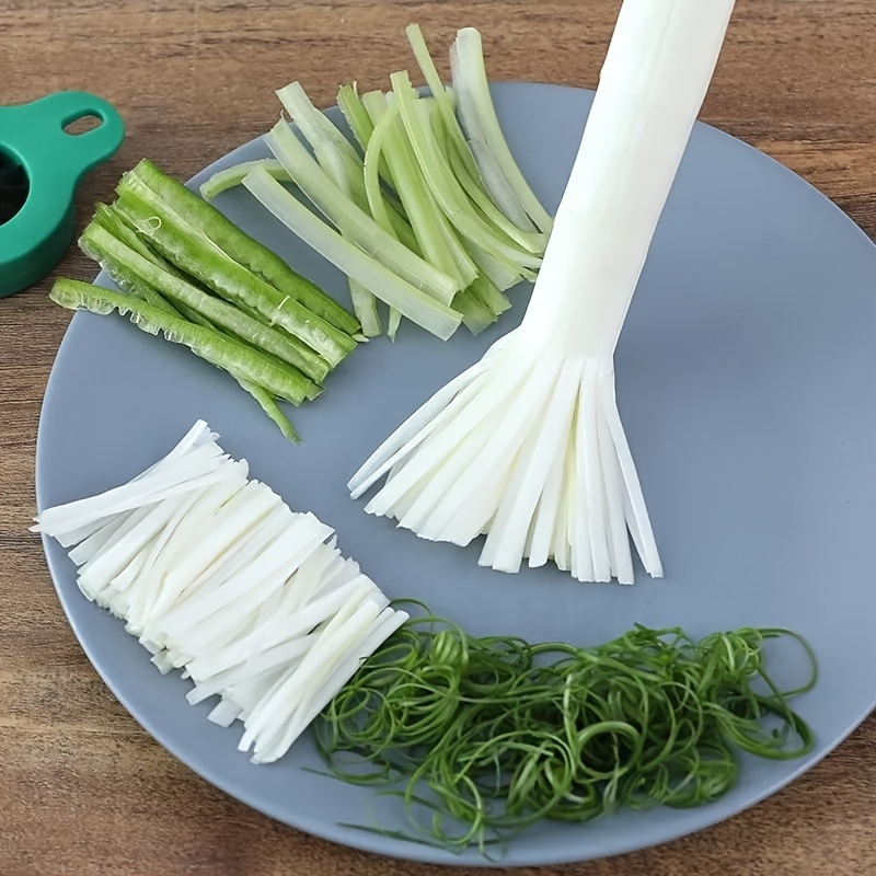Wovilon Kitchen Green Onion Shredder, Green Onion Cutter12 Blade DesignGreen Onion Slicer Tool