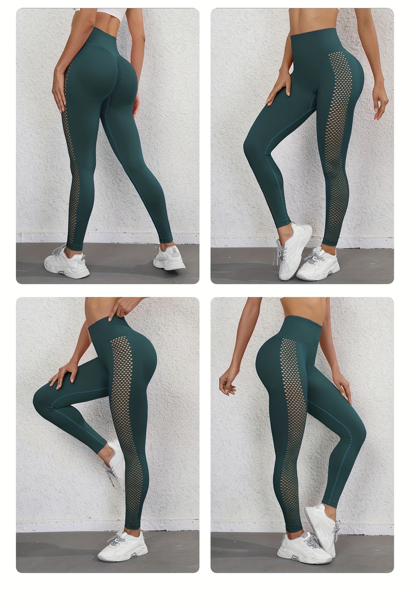 YHWW Leggings,Sport Gym Fitness 7/8 Length Leggings Women Bare Matte Soft  Workout Training Yoga Pants Tights 10 OceanTeal : : Clothing,  Shoes & Accessories