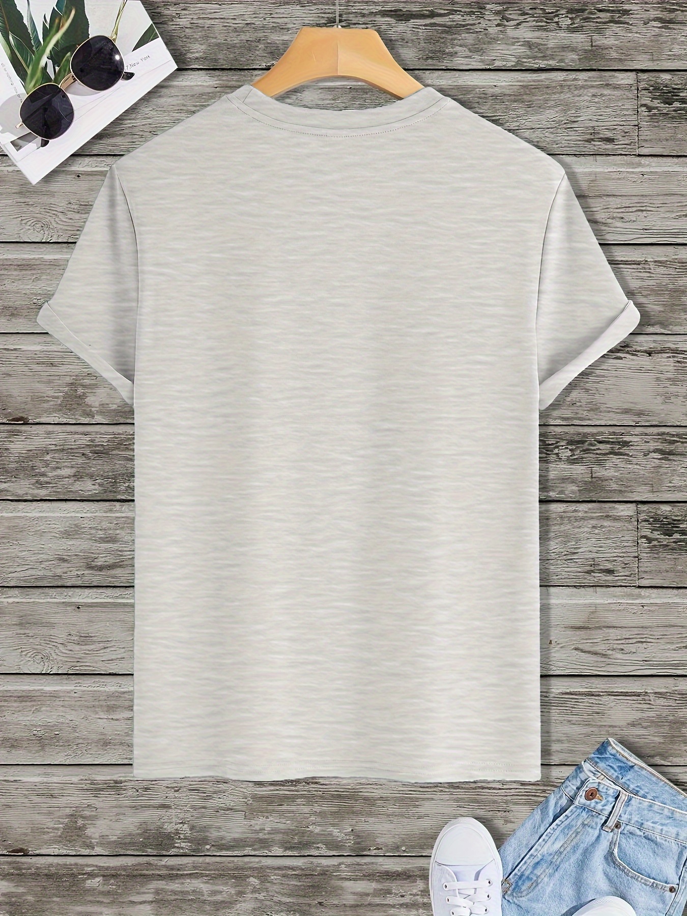 Men'S Print T-Shirt, Short-Sleeved Casual Round-Neck T-Shirt for Summer