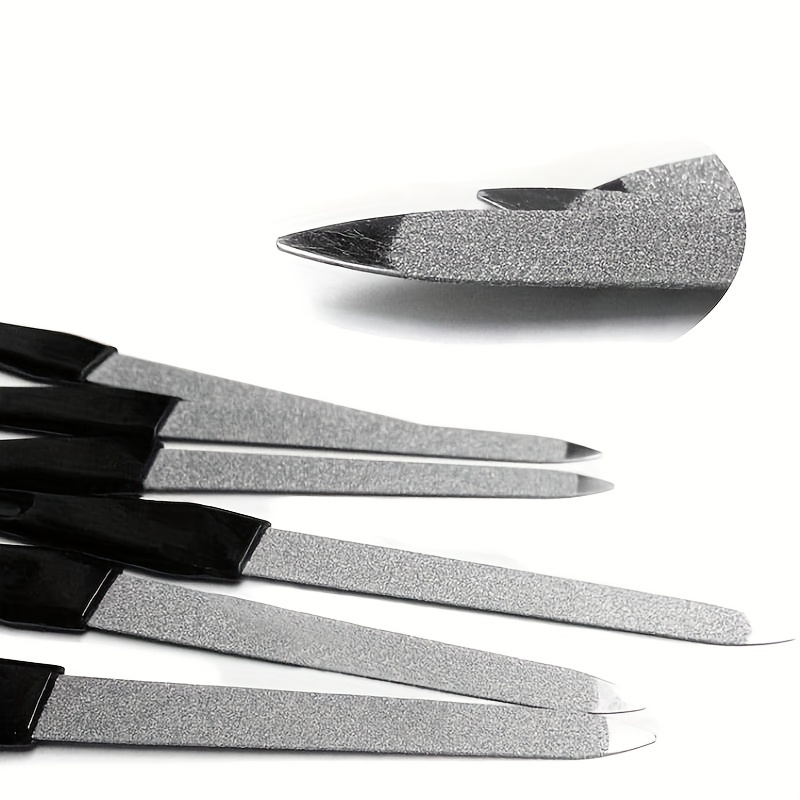 Double Sided Stainless Steel Nail File with Plastic Handle