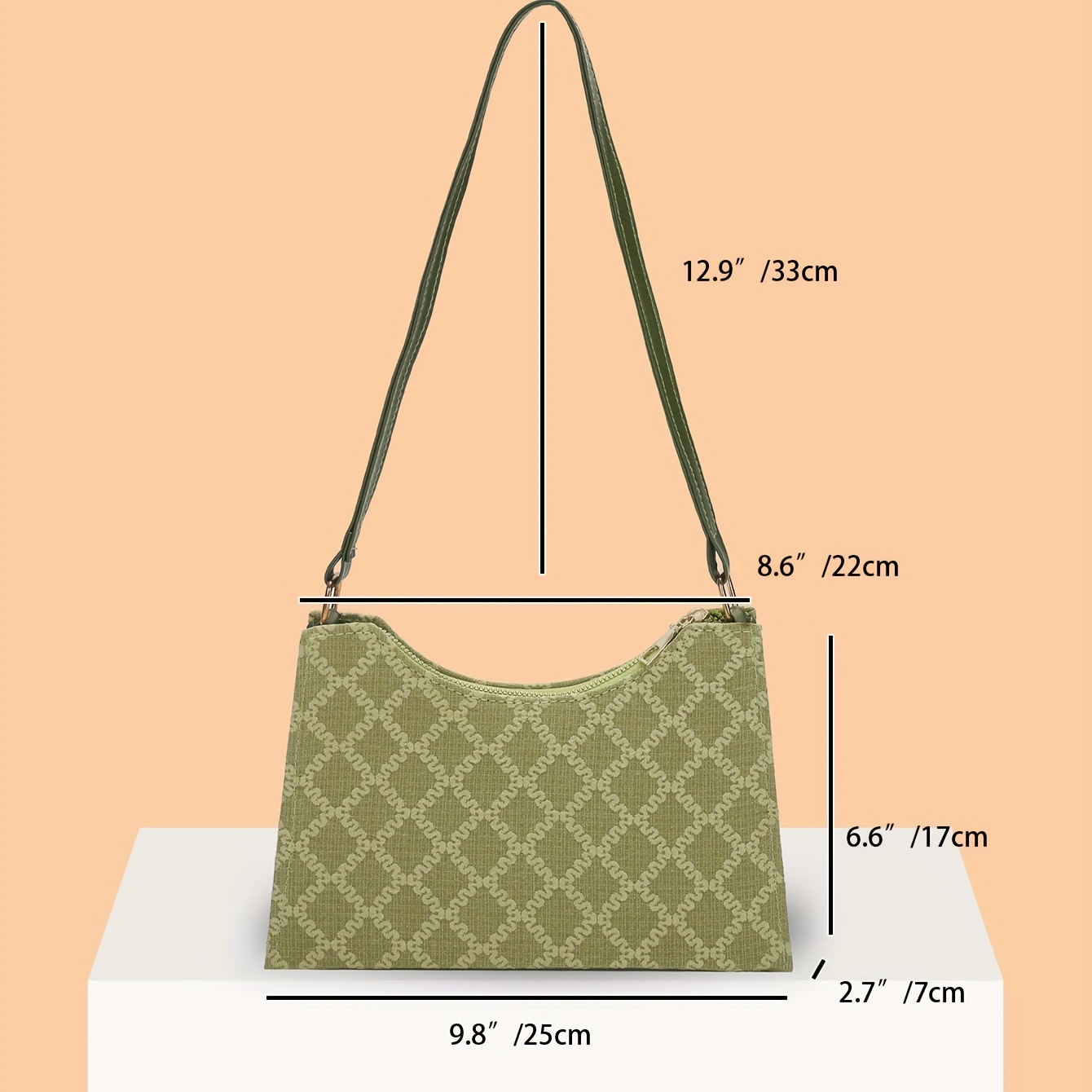 Fashion Underarm Crescent Bag, Trendy Pu Shoulder Hobo Bag, Women's Casual  Handbag & Purse - Temu